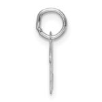 14k White Gold Small Script Letter N Initial Charm - Image 2