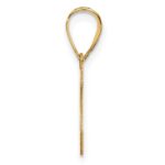 14k Polished Etched Letter C Initial Pendant - Image 2