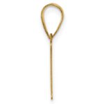 14k Polished Etched Letter E Initial Pendant - Image 2