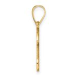 14K Script Letter K Initial Pendant - Image 2