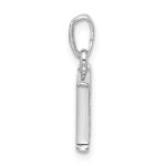 14K White Gold Diamond Letter H Initial Pendant - Image 2