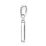 14K White Gold Diamond Letter R Initial Pendant - Image 2