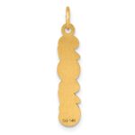 14K Polished and Satin Vertical 2026 Charm - Image 3