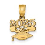 14K Graduation Cap and Diploma 2025 Charm