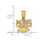 14K Graduation Cap and Diploma 2025 Charm - Image 4