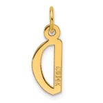 14k  Slanted Block Letter D Initial Charm - Image 3