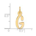 14K  Slanted Block Letter G Initial Charm - Image 4