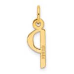 14K  Slanted Block Letter P Initial Charm - Image 3