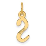 14K  Slanted Block Letter S Initial Charm - Image 3