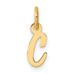 14K Small Script Letter C Initial Charm
