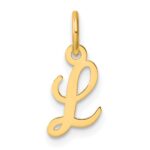 14K Small Script Letter L Initial Charm
