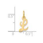 14K Small Script Letter L Initial Charm - Image 4
