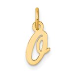 14K Small Script Letter O Initial Charm