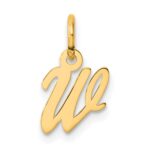 14K Small Script Letter W Initial Charm