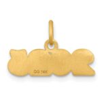 14k Polished and Satin Horizontal 2025 Charm - Image 3