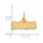 14k Polished and Satin Horizontal 2025 Charm - Image 4