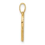 14k Polished CZ Engravable Heart Pendant - Image 2