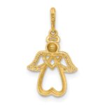 14k Polished CZ Angel Pendant - Image 3