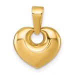 14K Polished Puffed Heart Pendant