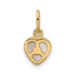 14K Polished Mother of Pearl Heart Pendant - Image 3