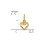 14K Polished Open Heart Pendant - Image 4