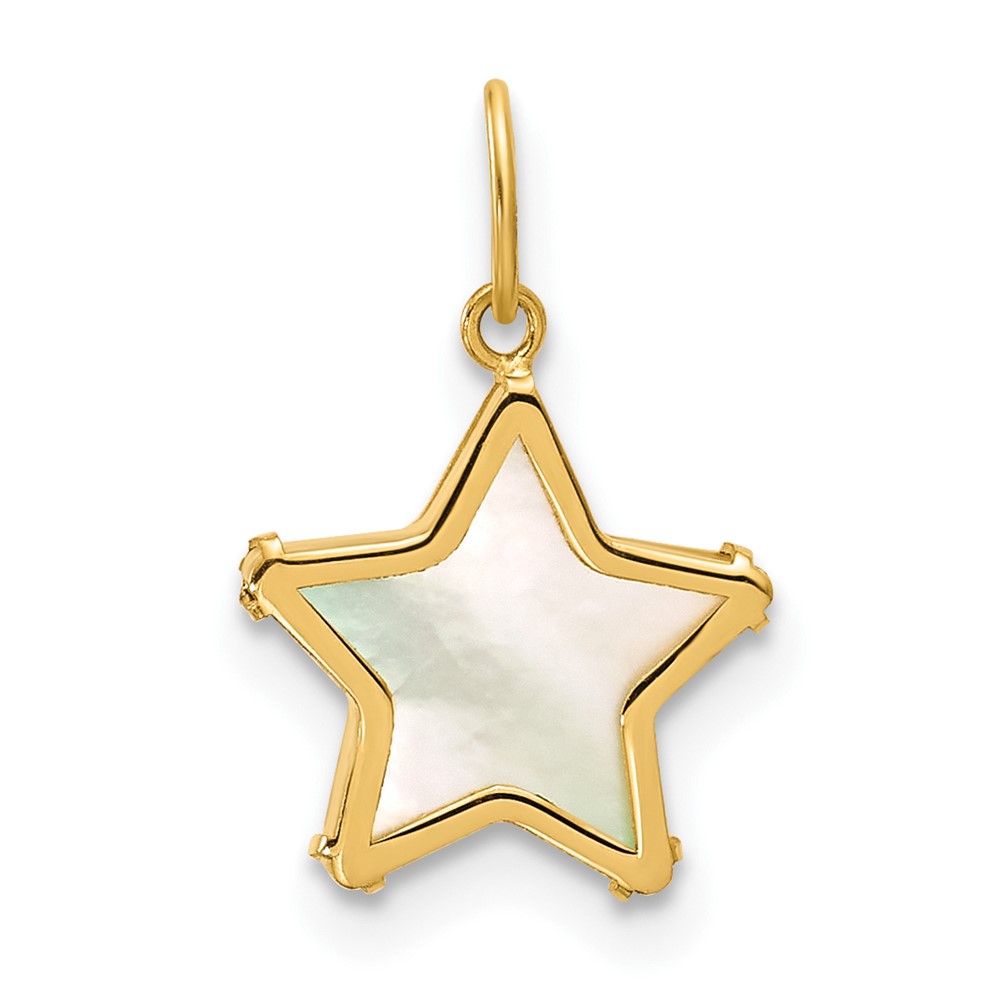 YC1630.jpg 14K Polished Mother of Pearl Star Pendant - Image 1