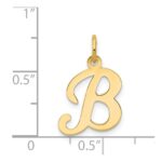 14KY Script Letter B Initial Charm - Image 4