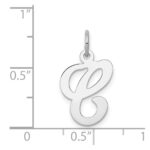 14KW White Gold Script Letter C Initial Charm - Image 3