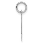 14KW White Gold Script Letter Z Initial Charm - Image 2