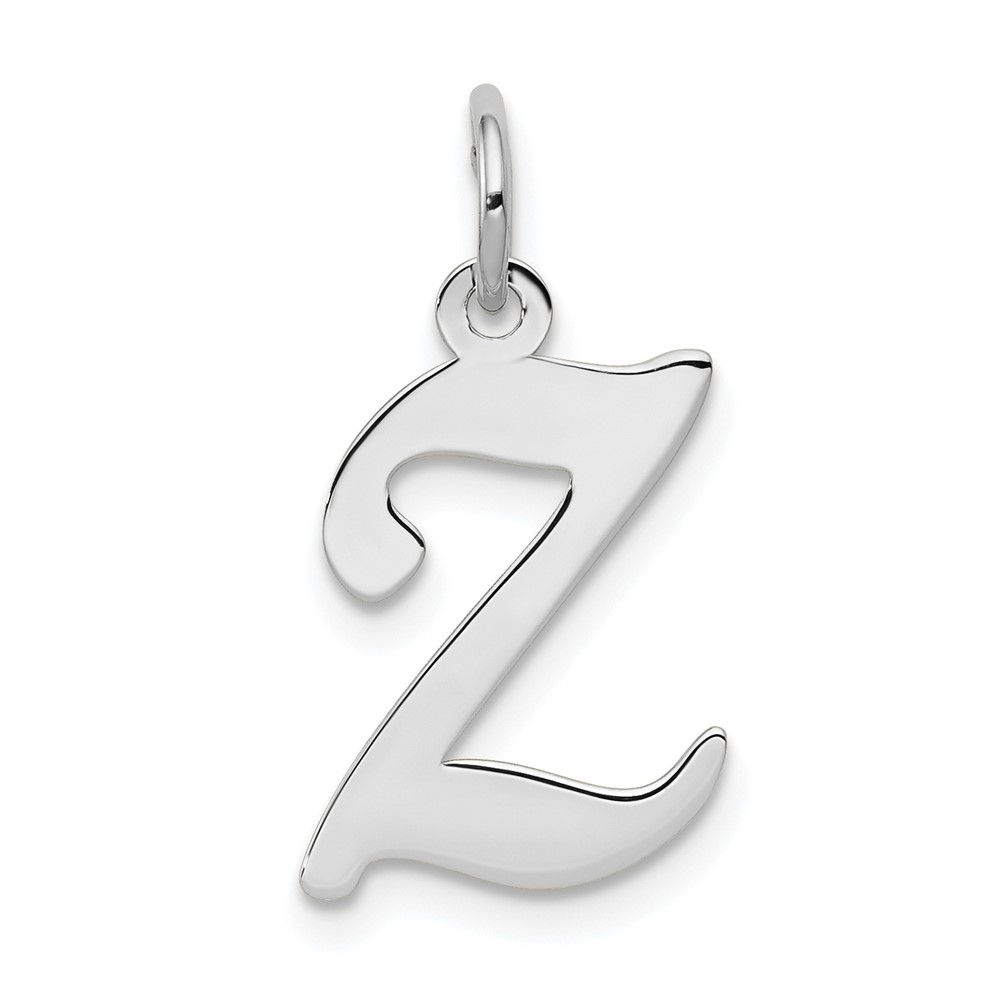YC249Z.jpg 14KW White Gold Script Letter Z Initial Charm - Image 1