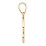 14KY Script Letter U Initial Pendant with Diamond - Image 2