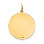 14k Solid Polished Smiley Face Pendant - Image 4