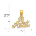 14k #1 AUNT Pendant - Image 4