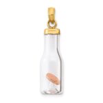 14k 3-D Mini Penny in Glass Bottle Pendant