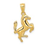 14k Rearing Horse Pendant