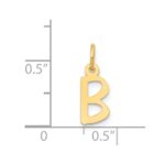14k Small Slanted Block Letter B Initial Charm - Image 3