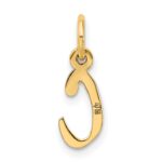 14k Small Slanted Block Letter C Initial Charm - Image 3
