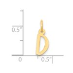 14k Small Slanted Block Letter D Initial Charm - Image 3