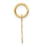 14k Small Slanted Block Letter S Initial Charm - Image 2