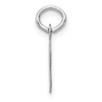 14k White Gold Small Slanted Block Letter B Initial Charm - Image 2