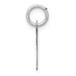 14K White Gold Small Slanted Block Letter L Initial Charm - Image 2