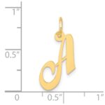 14K Small Fancy Script Letter A Initial Charm - Image 4