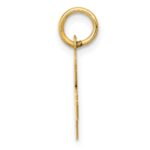 14K Small Fancy Script Letter R Initial Charm - Image 2