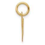 14K Small Fancy Script Letter W Initial Charm - Image 2