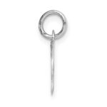 14k White Gold Small Fancy Script Letter W Initial Charm - Image 2