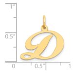 14K Medium Fancy Script Letter D Initial Charm - Image 4