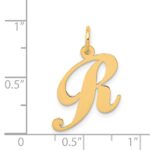 14K Medium Fancy Script Letter R Initial Charm - Image 4