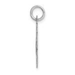 14K White Gold Medium Fancy Script Letter L Initial Charm - Image 2