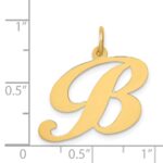 14k Large Fancy Script Letter B Initial Charm - Image 3