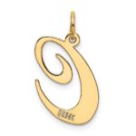 14k Large Fancy Script Letter C Initial Charm - Image 3